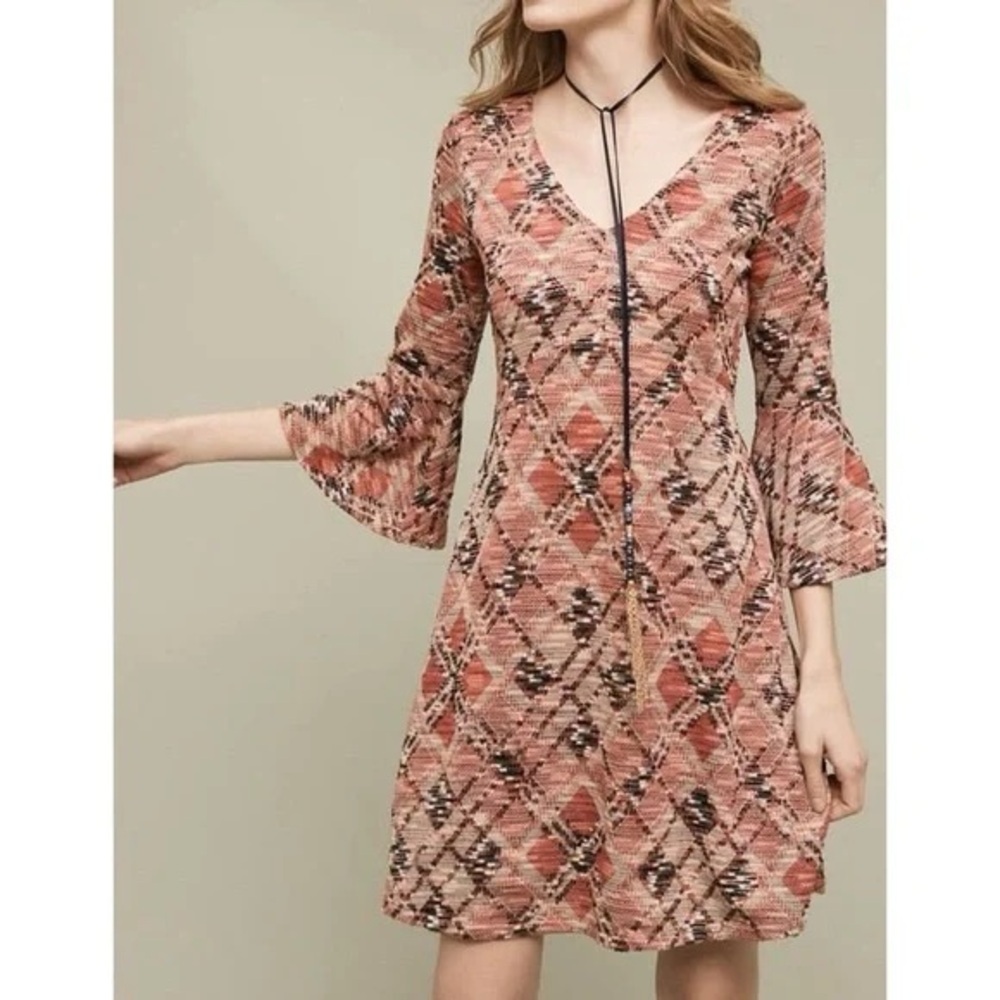 Maeve Multicolor Patterned Long Sleeve Dress
